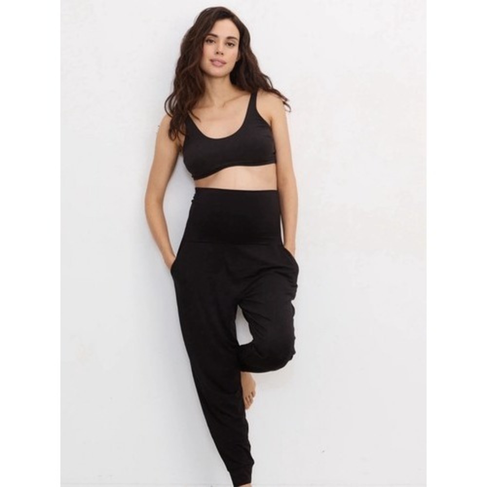 HATCH Black Solid Jogger Pants Women's Size 2 Retail $120